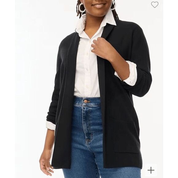 J. Crew Factory Chelsea sweater blazer Black Size‎ XXS NWT - Picture 6 of 6